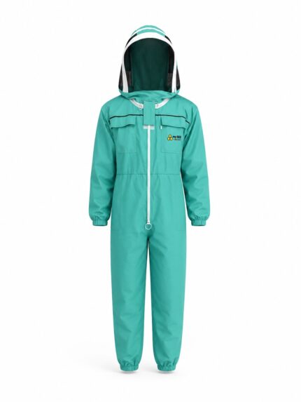 Kids Teal Beekeeping Suit with Hood & Protective Veil