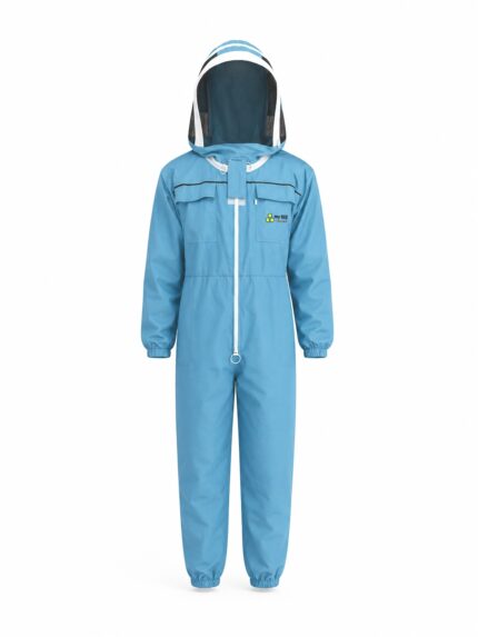 Kids Blue Beekeeping Suit with Hood & Protective Veil