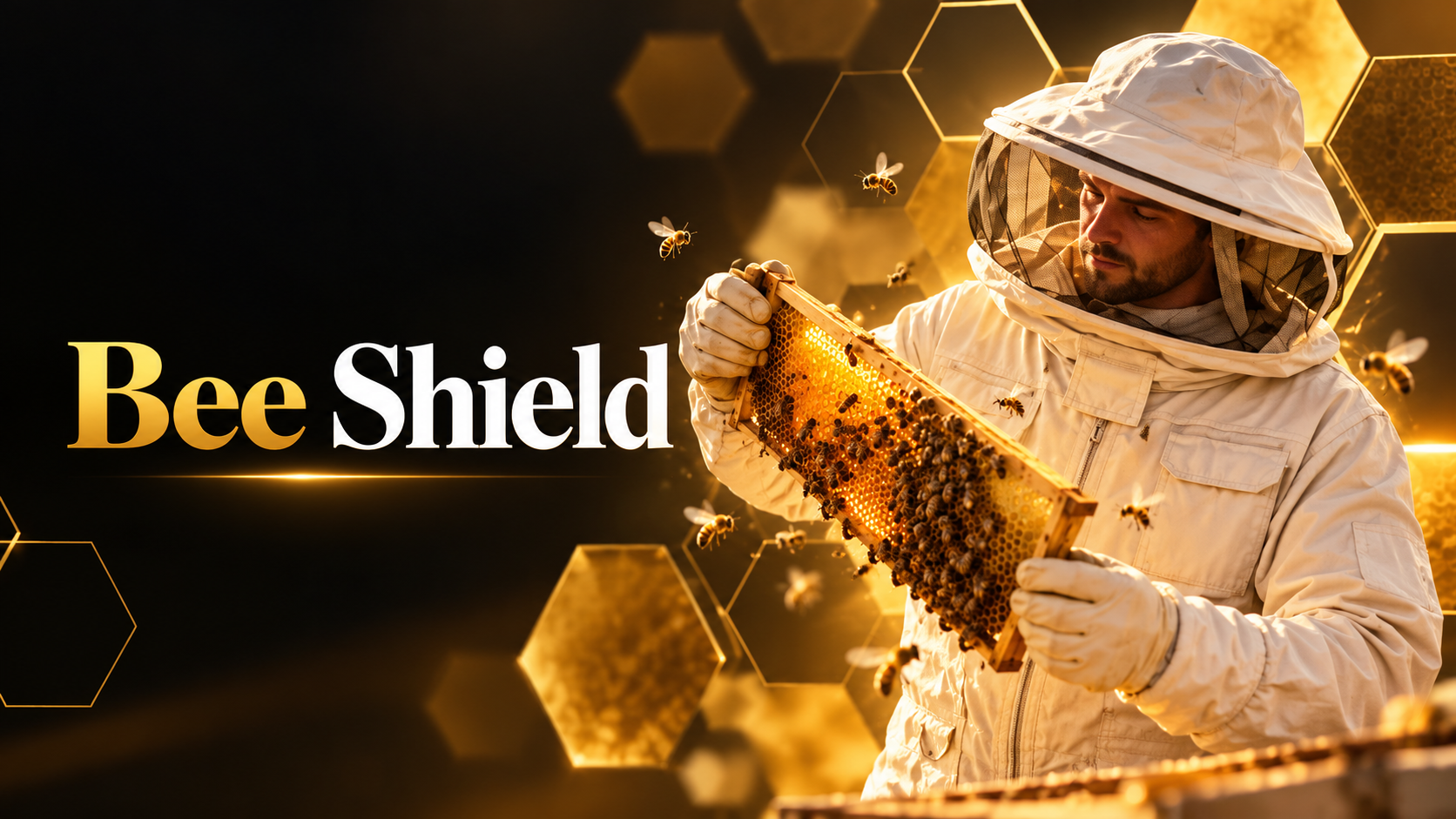 Bee Shield Golden Hive Guardian