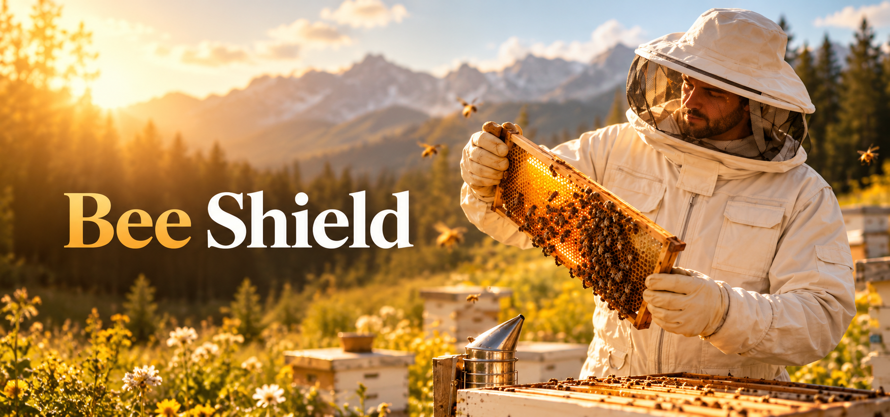 Golden Hour Bee Shield